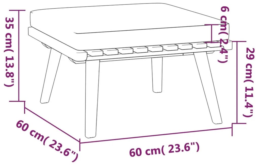 8 pcs conjunto lounge de jardim com almofadões acácia maciça