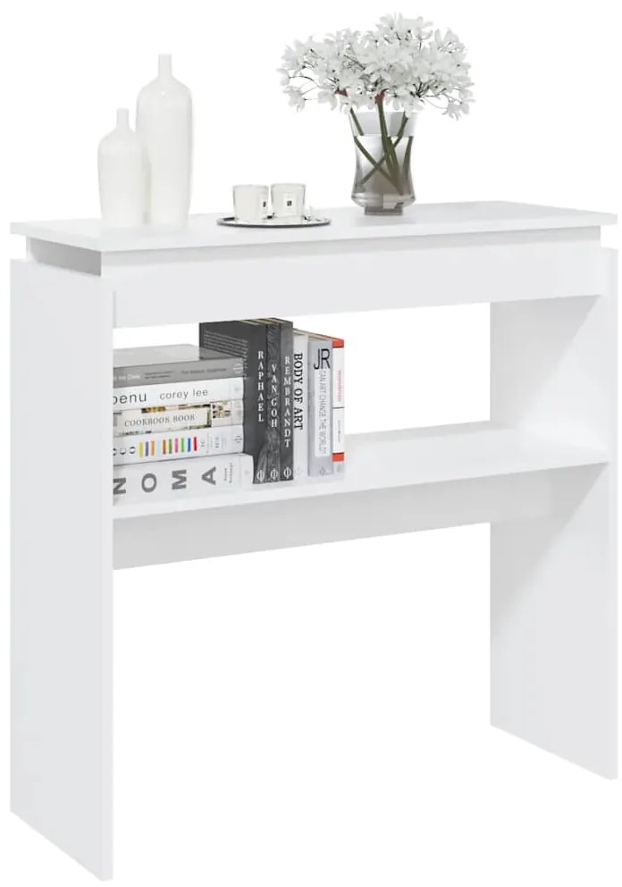 Mesa consola 80x30x80 cm derivados de madeira branco