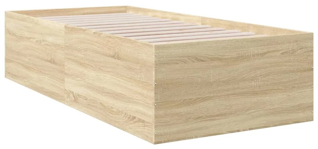 Estrutura de cama 90x190cm derivados de madeira carvalho sonoma