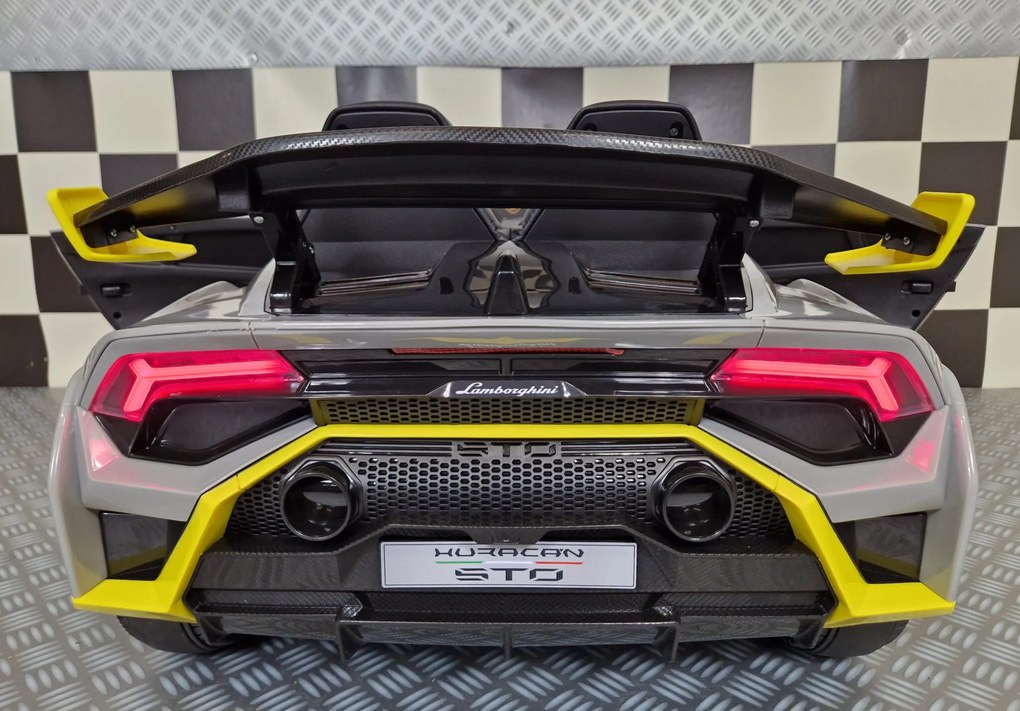 Carro eletrico bateria crianças 12V Lamborghini Huracan STO drift Cinzento