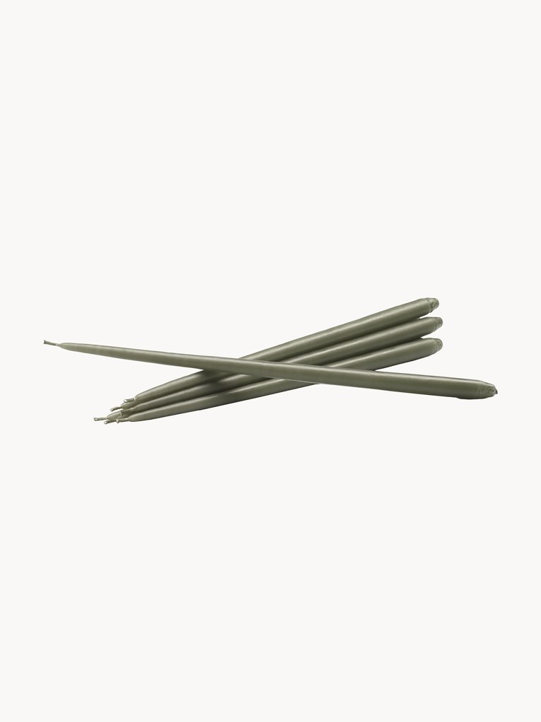 Velas finas compridas Stoff Nagel, conjunto de 6