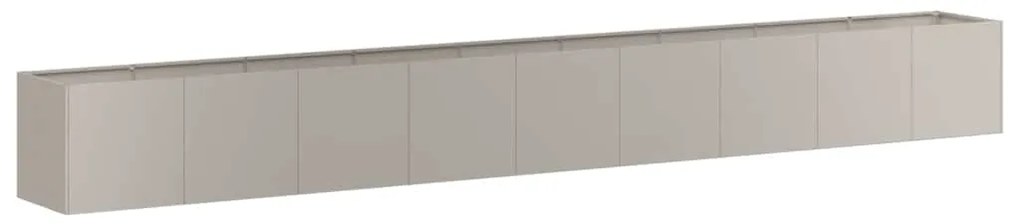 Floreira enferrujada 360x40x40 cm aço resistente
