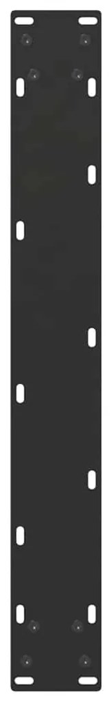 Pés de mesa de jantar em forma de U, 2 peças, preto, 60x(72-73) cm, aç