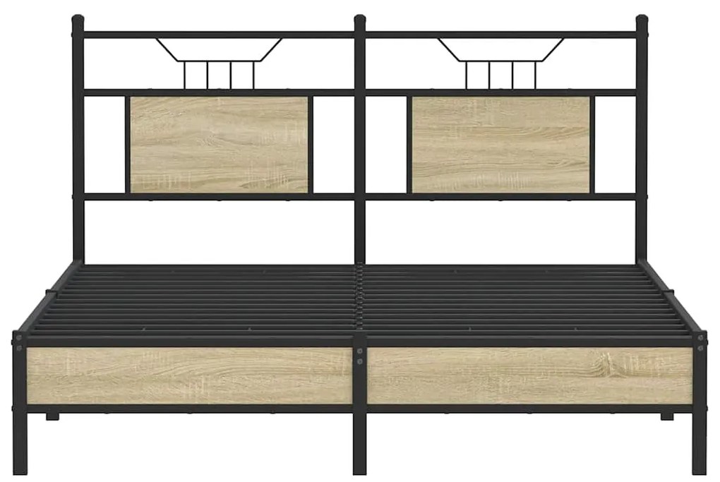Estrutura cama s/ colchão derivados de madeira carvalho sonoma
