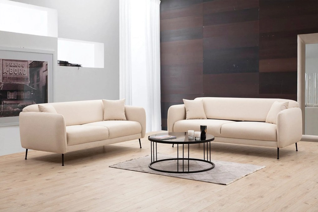Sofá-cama 3 Lugares Sevilla – Bege – 214x98x85 cm