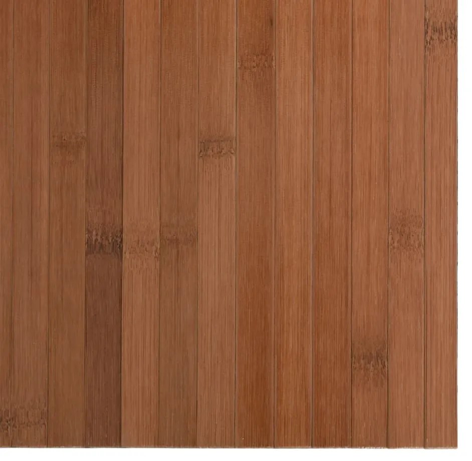 Tapete retangular 60x300 cm bambu castanho