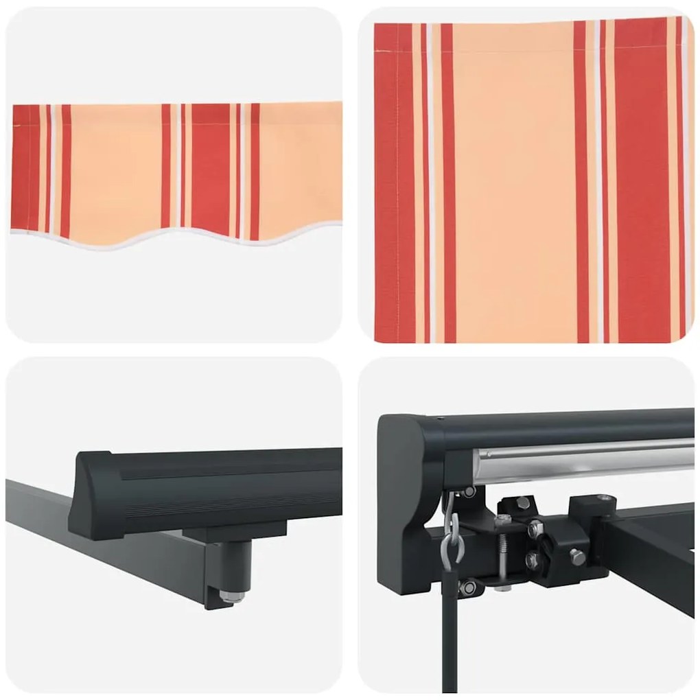 Toldo Retrátil Amarelo e Laranja 400x300 cm Toldo de Poliéster