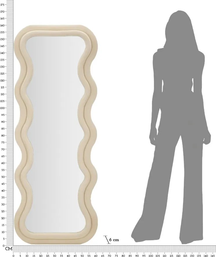 ESPELHO DE PAREDE EMILY CM 60X6X160 CREME
