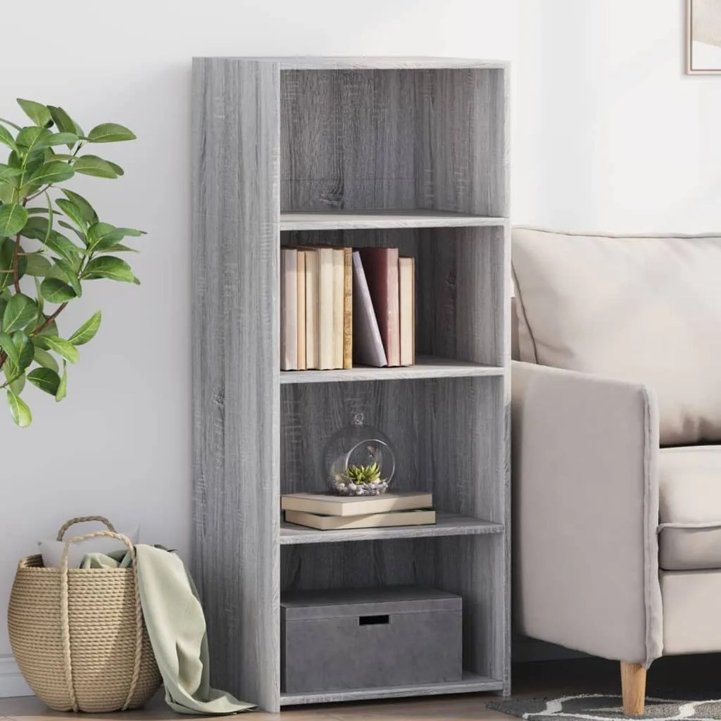 vidaXL Armário alto 50x41x124 cm derivados de madeira cinza sonoma