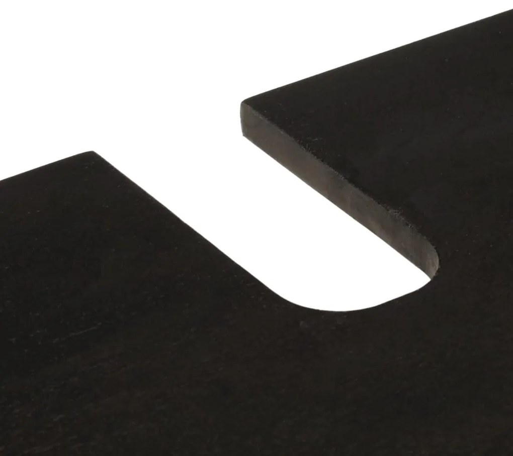 Armário para lavatório 62x33x58 cm mangueira maciça preto