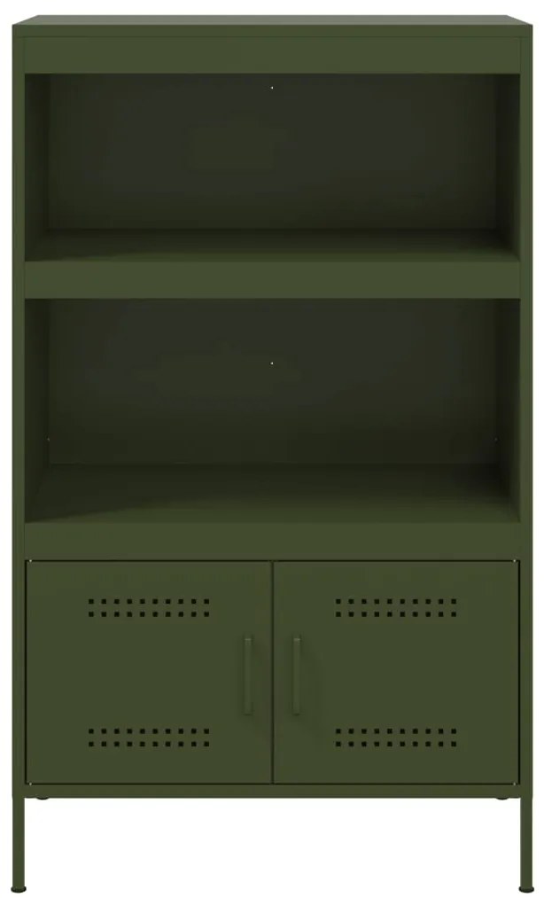 Aparador alto 68x39x113 cm aço verde azeitona