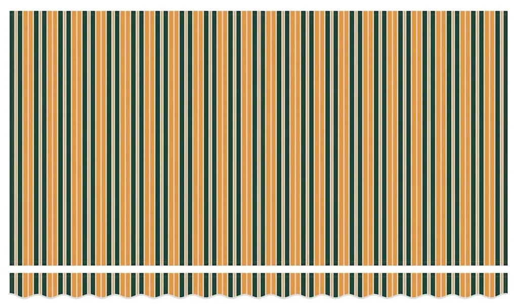 Toldo Retrátil Manual Verde e Amarelo 400x200 cm