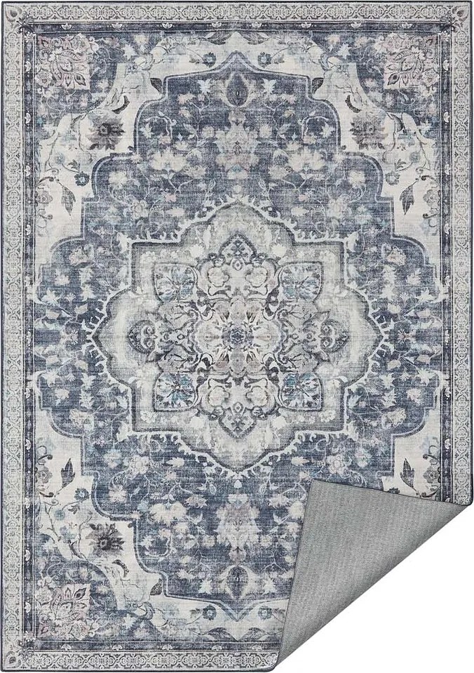 Tapete vintage 140 x 200 cm felpudo cinzento