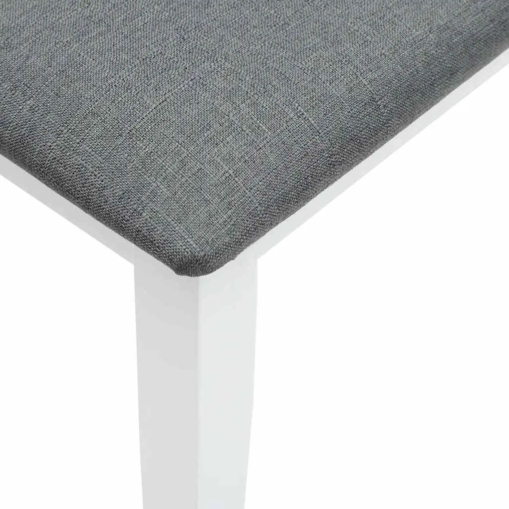 Banco 110 cm madeira seringueira maciça branco
