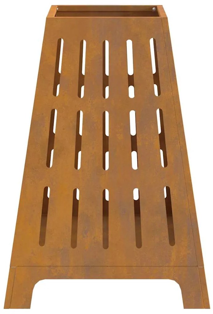 Fogueira Quadrada vidaXL 50x50x70 cm em Aço Envelhecido