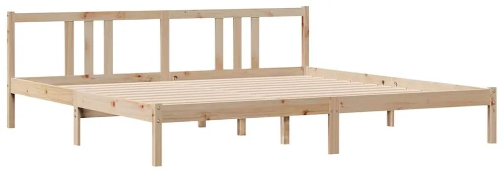Cama sem colchão 200x200 cm madeira de pinho maciça