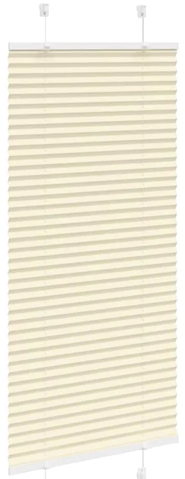 Creme Plissada Cega 65x150 cm Largura Tecido 64,4 cm Poliéster