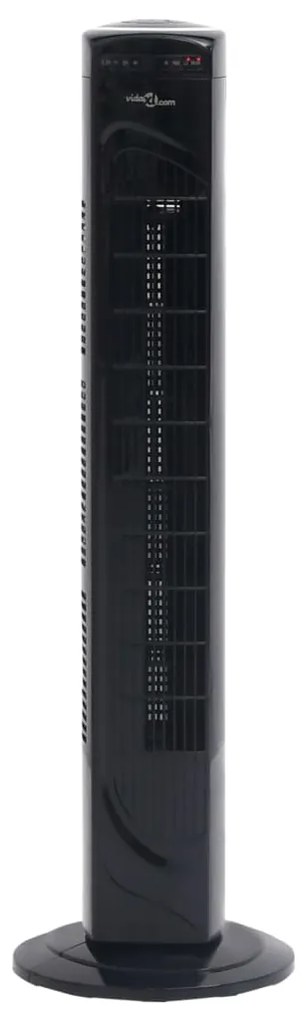 vidaXL Ventoinha pedestal controlo remoto e temporiz. Φ24x80 cm preto