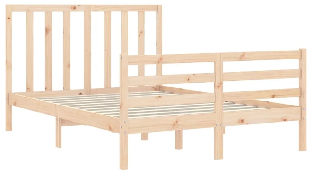 Estrutura de cama com cabeceira 120x200 cmmadeira maciça