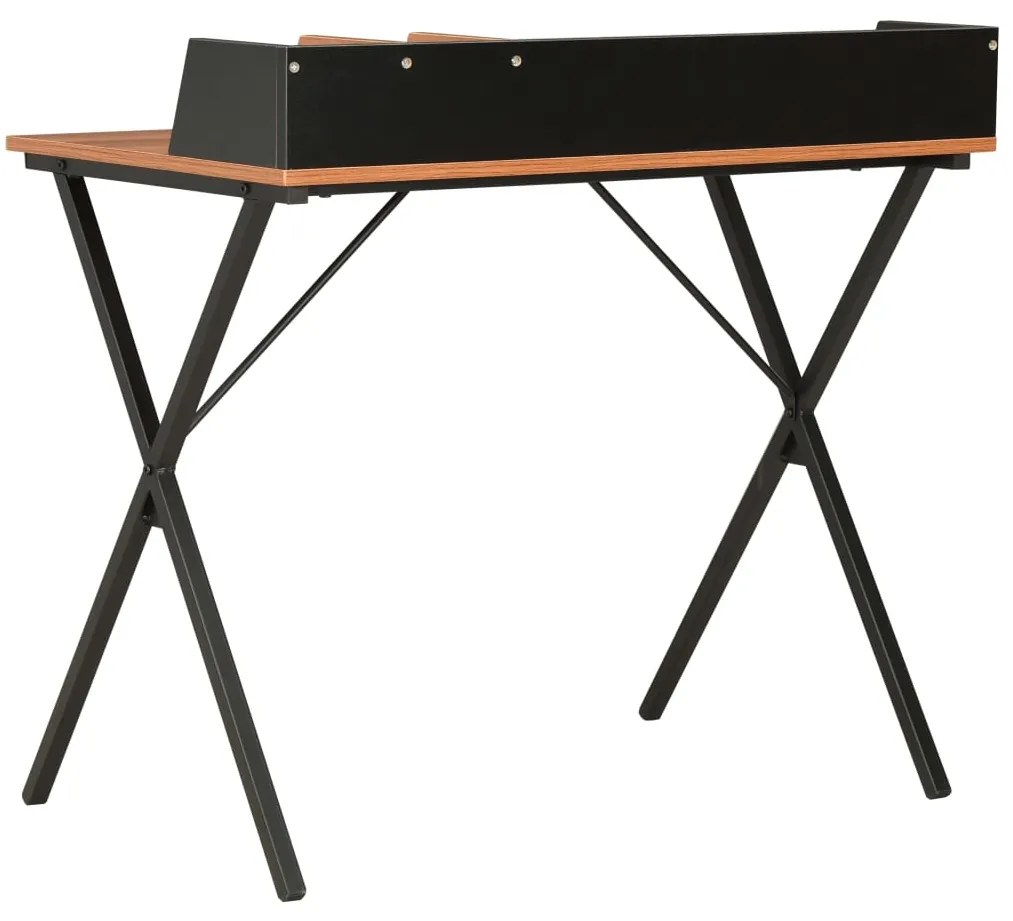 Secretária 80x50x84 cm preto e castanho