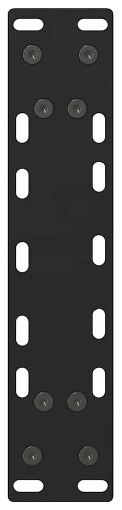 Pés de mesa de console pretos 2 peças 38x(72-73) cm aço