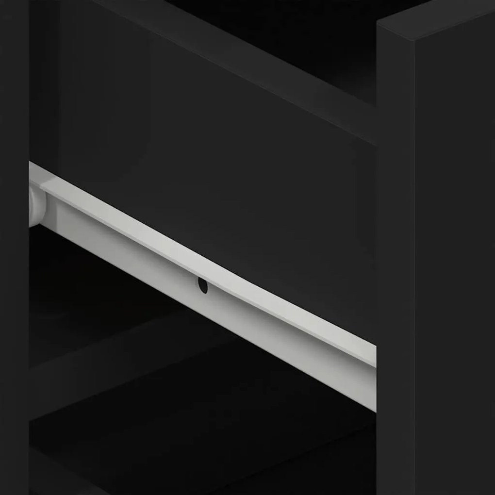 Buffet Lateral vidaXL Preto Madeira engenheirada 120 x 36 x 69 cm