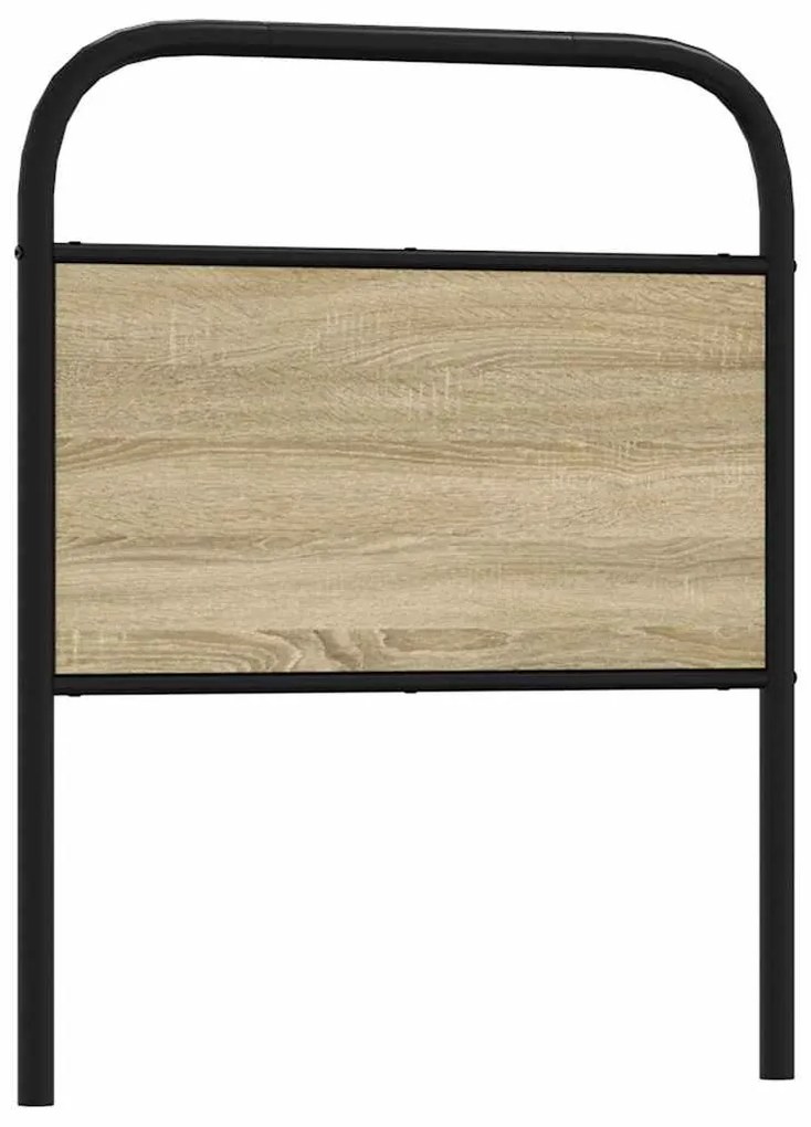 vidaXL Cabeceira de cama 80 cm derivados madeira/aço carvalho sonoma