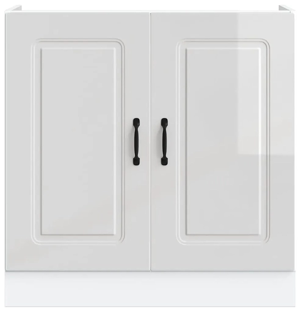 Armário baixo lavatório Kalmar branco alto brilho 80x46x81,5 cm