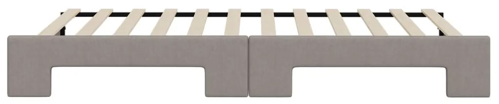 Sofá-cama com gavetão 80x200 cm tecido cinzento-acastanhado