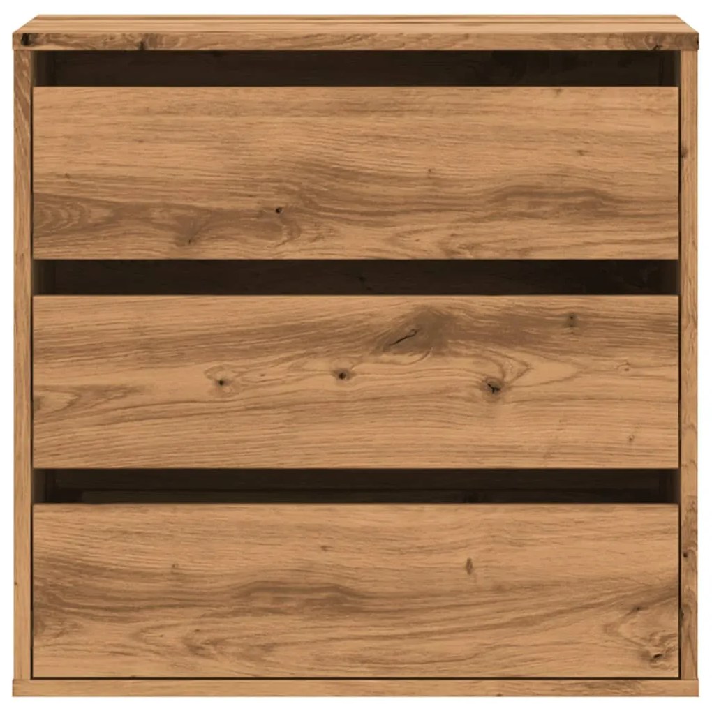 Cómoda com 3 Gavetas - 60x41x58 cm - derivados de madeira - carvalho a