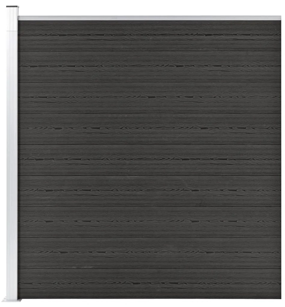 Painel de vedação para jardim 175x186 cm WPC cinzento