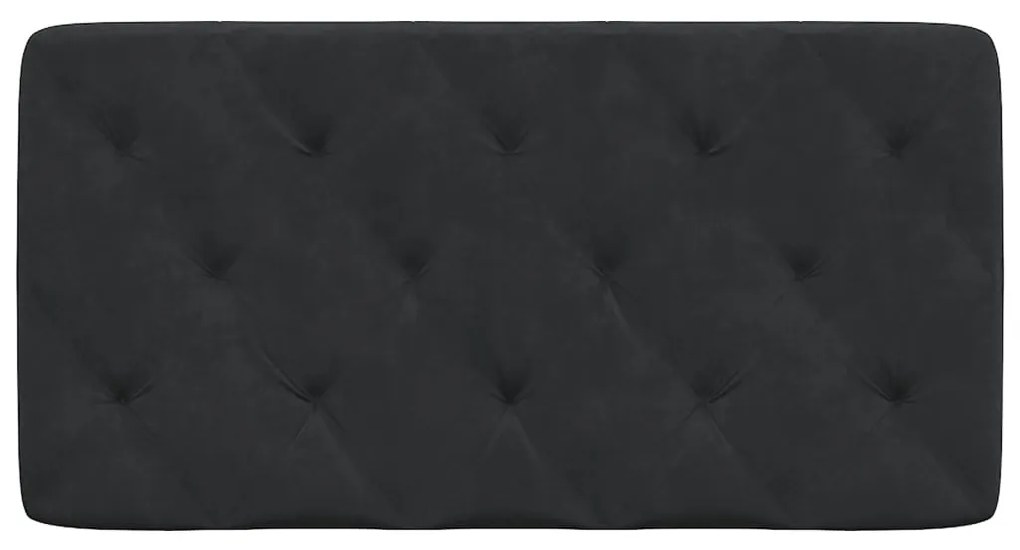 Almofadão de cabeceira 100 cm veludo preto