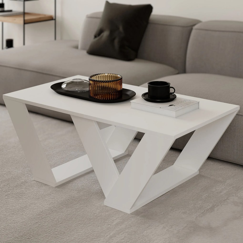 Mesa de Centro Pipra – Branco – 110x40x60 cm