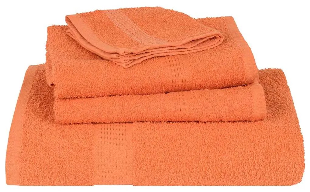 Toalhas de banho 2pcs 70x140 cm 360 gsm 100% algodão laranja