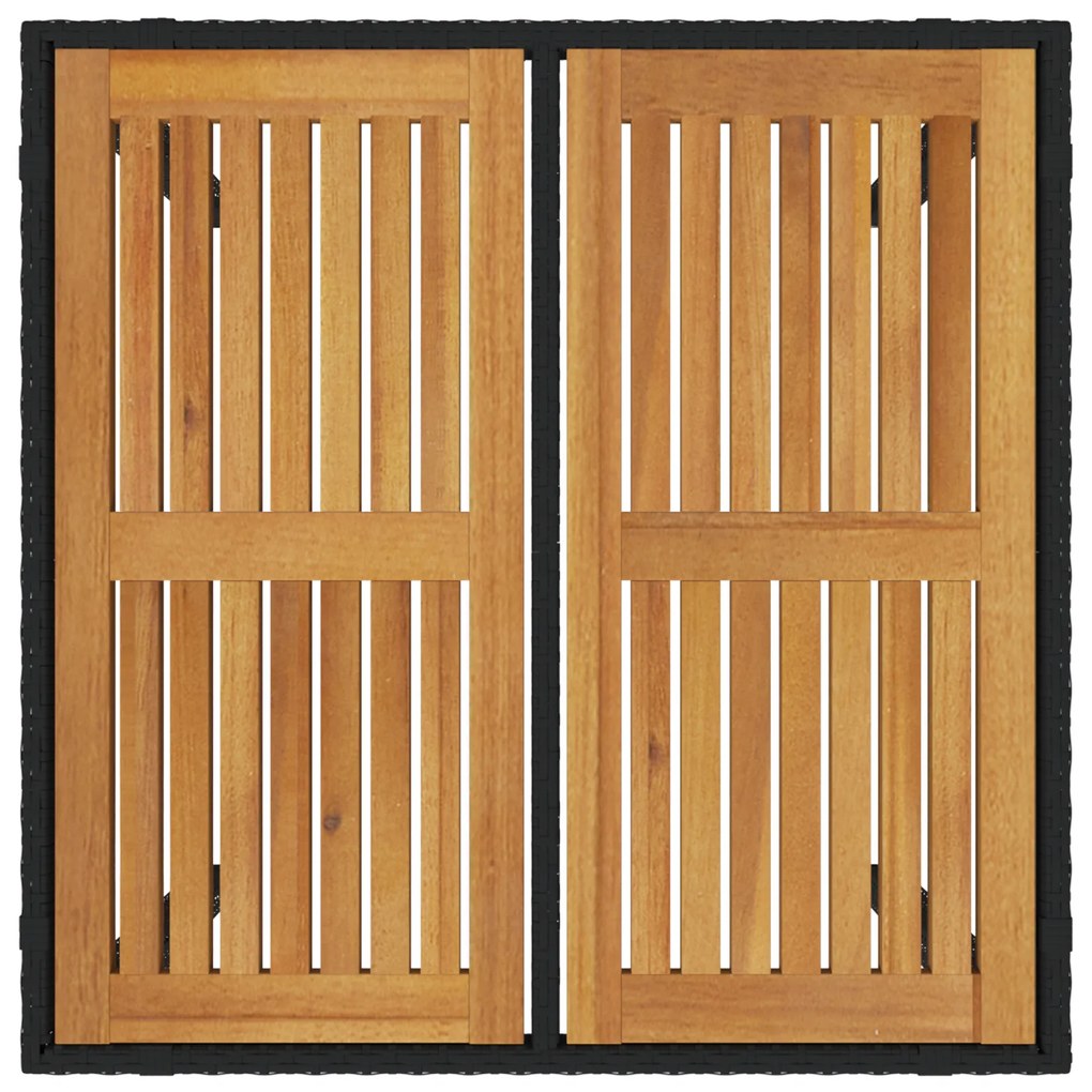 Conjunto de Jantar de Jardim vidaXL 5 Peças Rattan Preto
