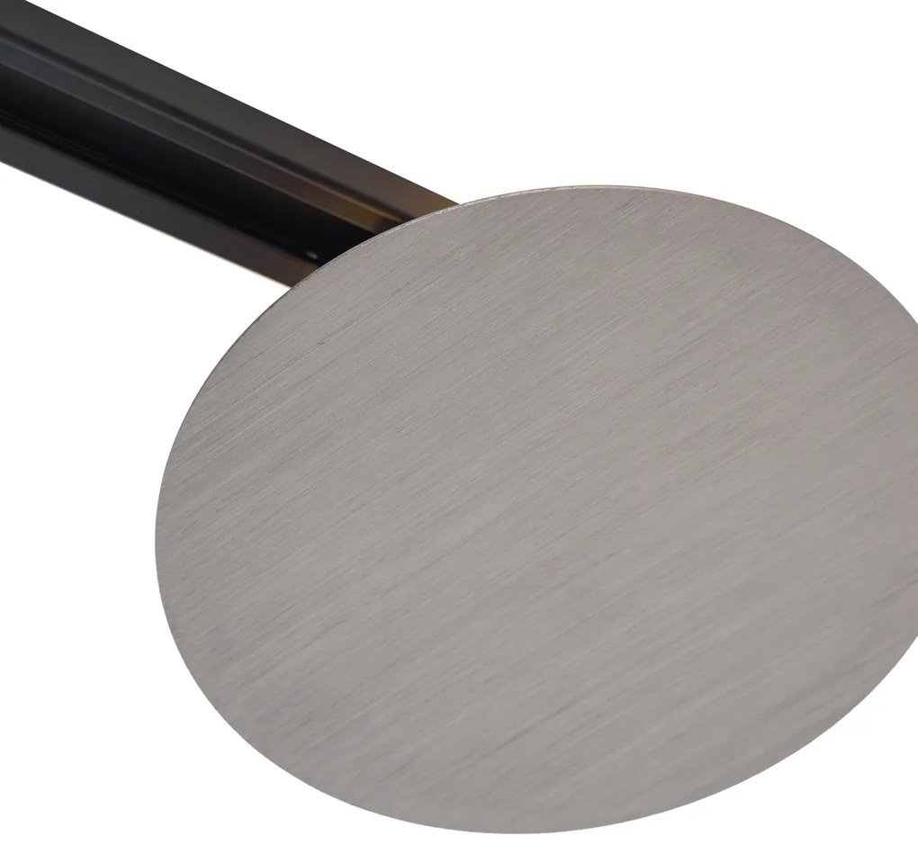 Candeeiro de teto moderno cor de bronze para sistema de calhas de iluminação monofásico com 2 luzes - Iconic Pulley