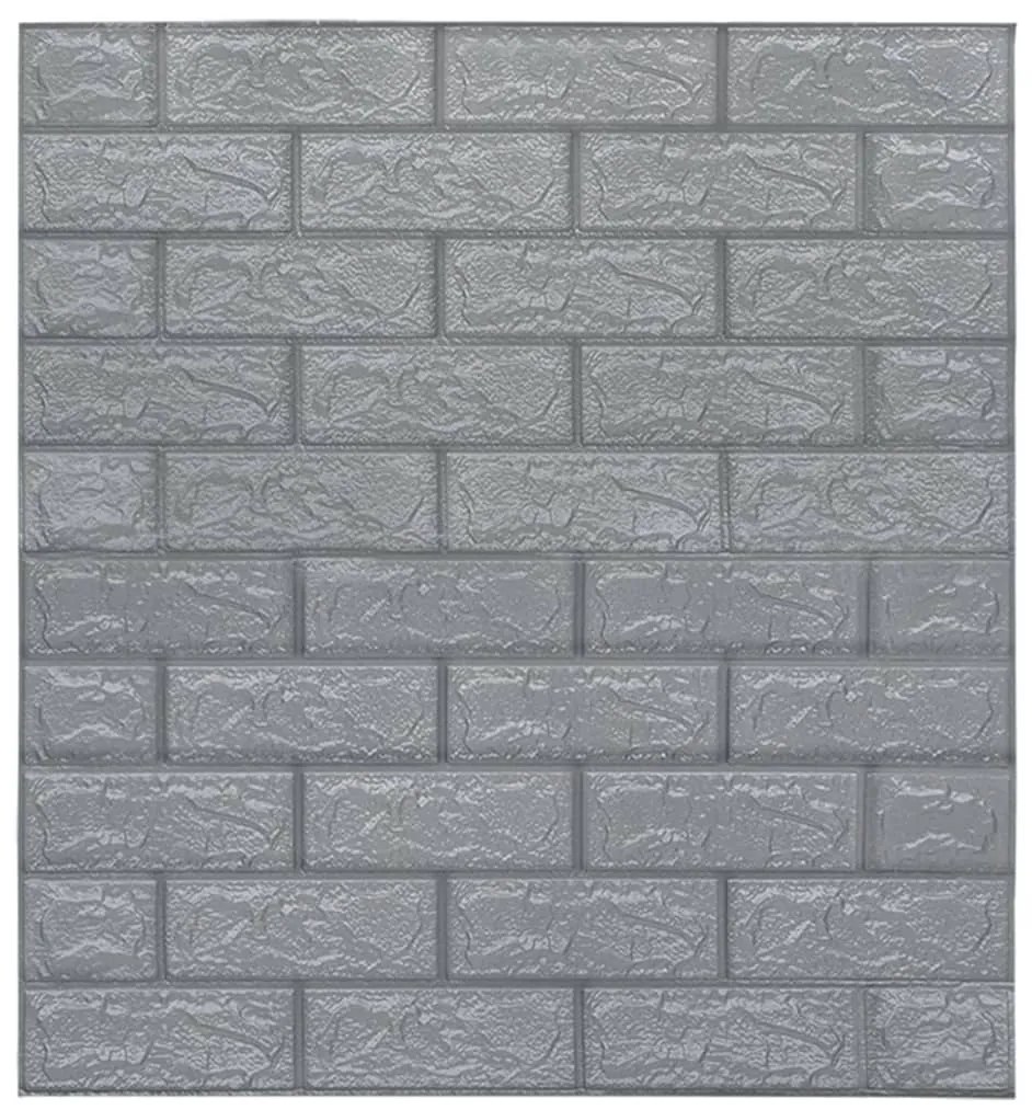 Papel de parede 3D autoadesivo tijolos 10 pcs antracite