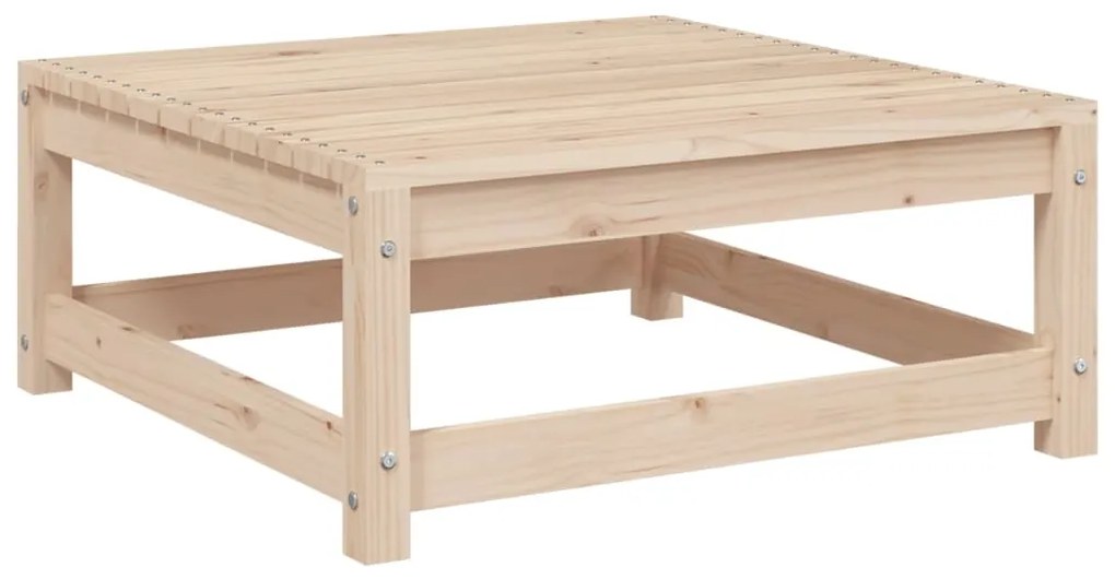 9 pcs conjunto sofás de jardim com almofadões pinho maciço