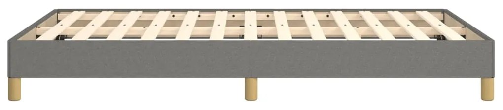 Estrutura de cama sem colchão cinza escuro 120x190 cm tecido