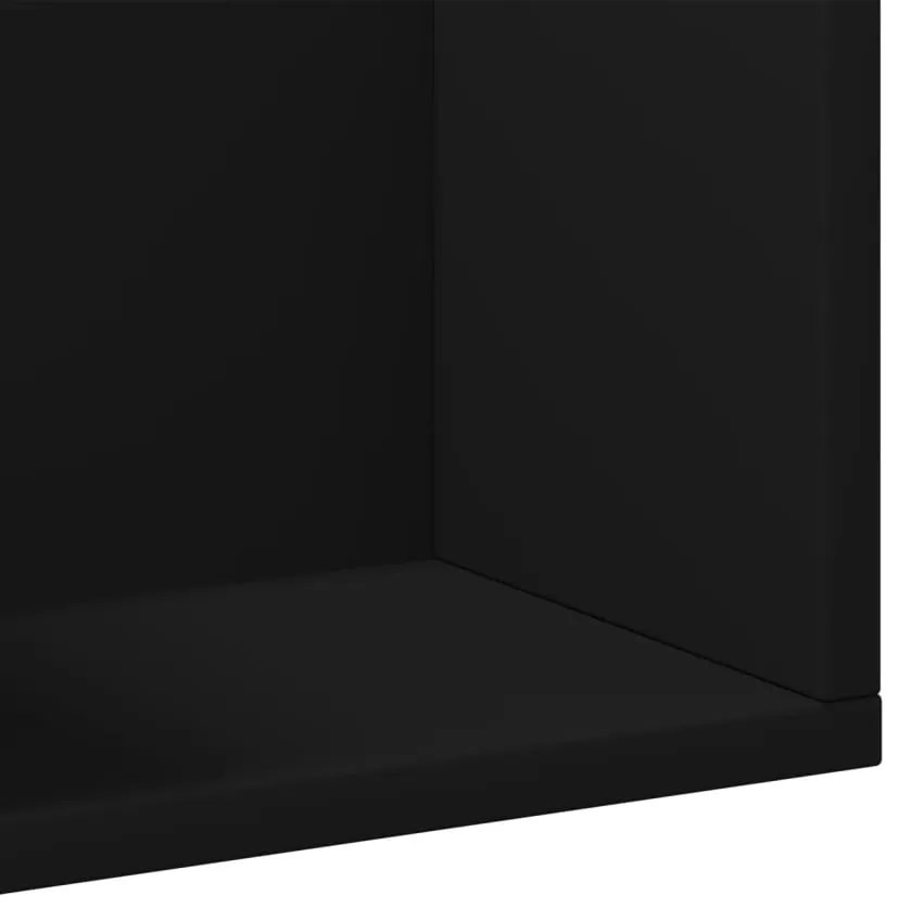 Armários de parede 2 pcs 75x18x16,5 cm derivados madeira preto