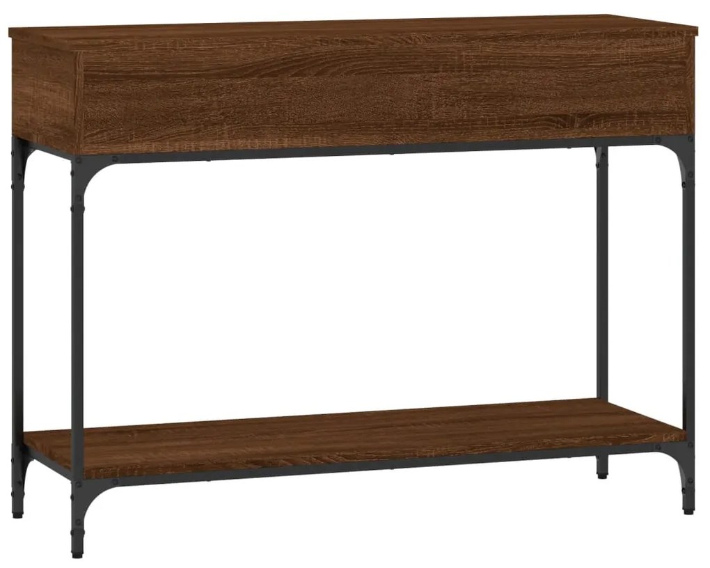 Mesa consola 100x34,5x75 cm derivados madeira carvalho castanho