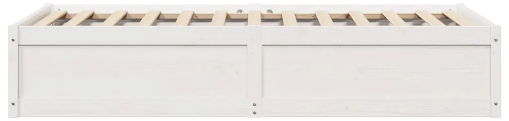 Cama sem colchão 90x190 cm madeira de pinho maciça branco
