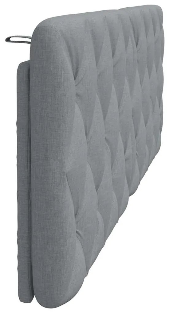 Almofadão de cabeceira 160 cm tecido cinzento-claro