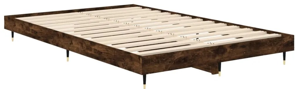 Estrutura cama s/ colchão derivados de madeira carvalho fumado