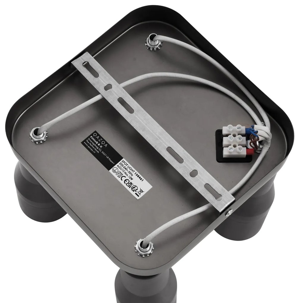 Foco de teto quadrado GU10 50mm 4 luzes - Stanley