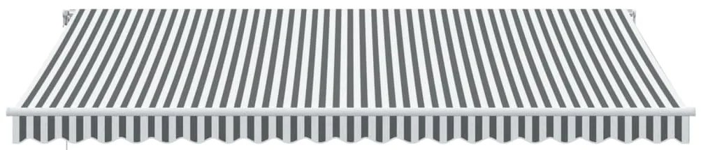 Toldo retrátil manual com LED 500x300 cm antracite/branco
