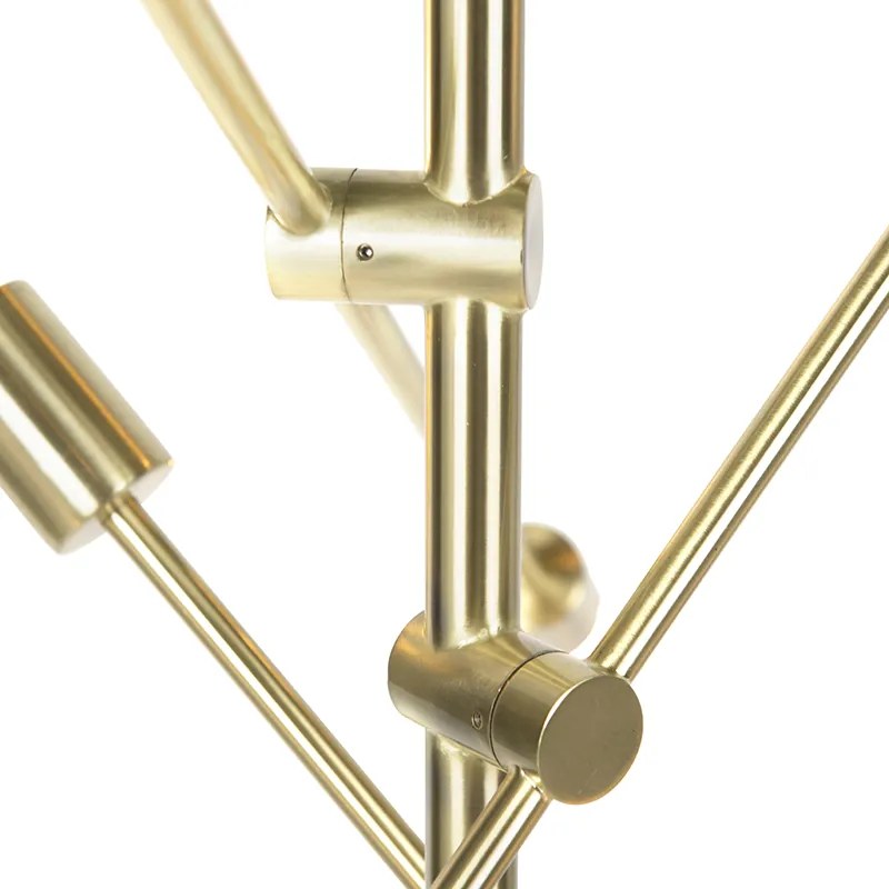 Candeeiro de suspensão Art Deco latão 6-luzes - Sydney