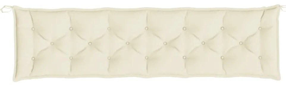Almofadões banco jardim 2 pcs tecido oxford branco nata