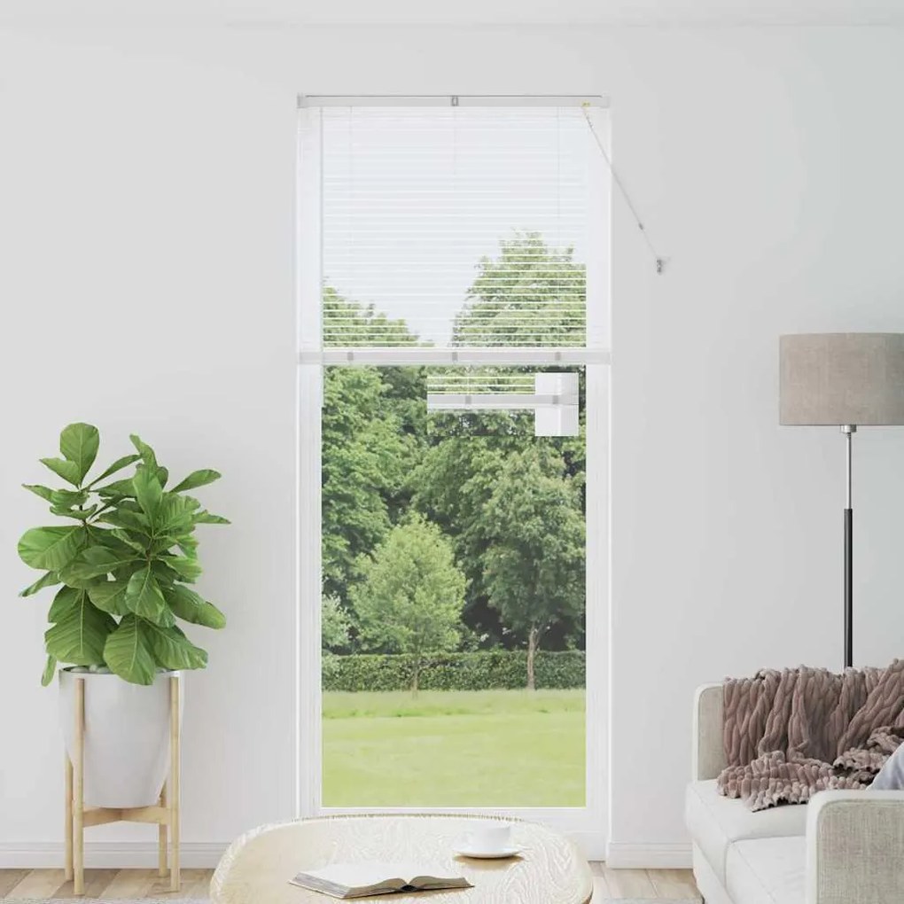 Persiana de Janela com cortinas Outros Manual Branco 80 x 130 cm Alumí