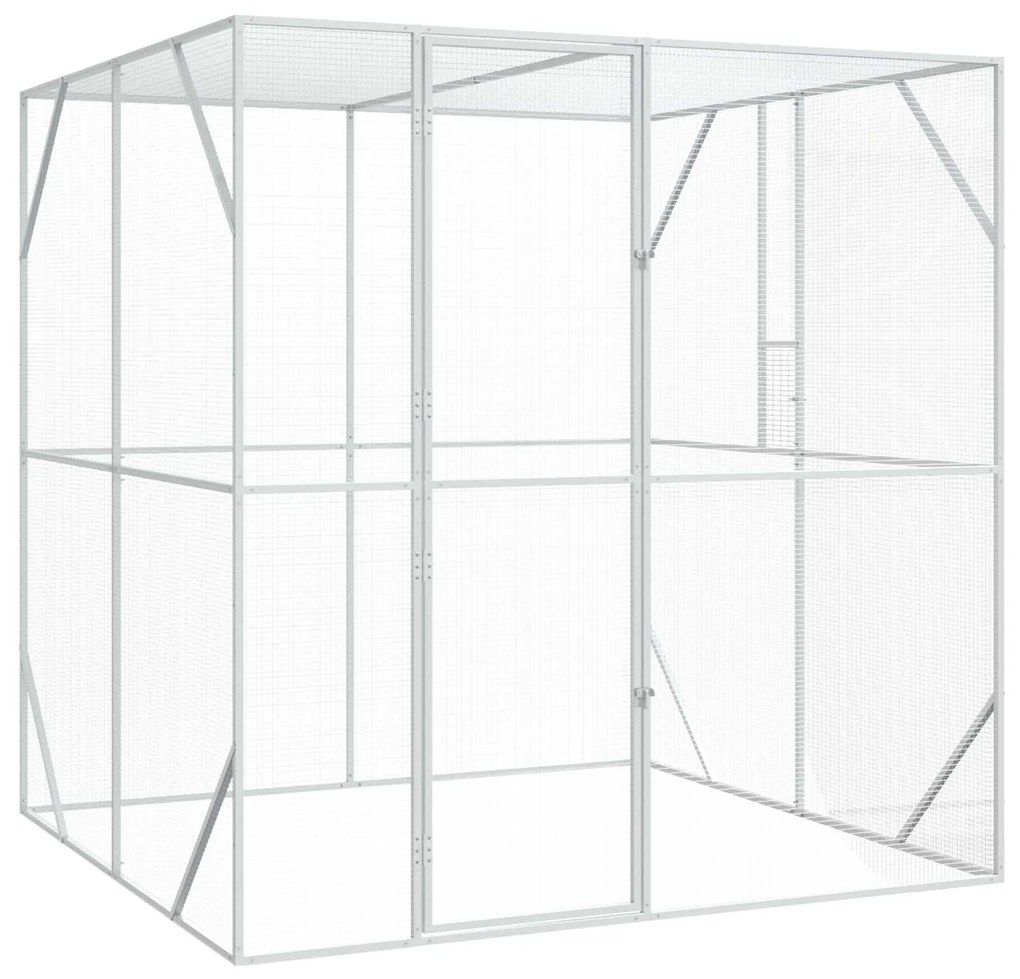 vidaXL Gaiola para Pássaros Antracite 209 x 202 x 214 cm